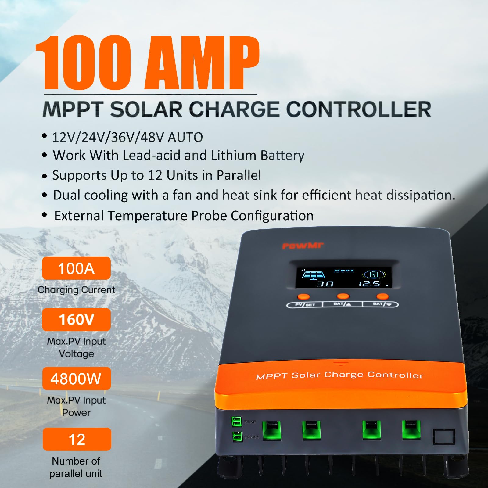 PowMr 100A MPPT 태양광 충전 컨트롤러 12 - Drone Solar Charger 리뷰 및 가격